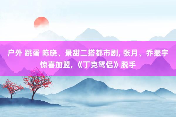 户外 跳蛋 陈晓、景甜二搭都市剧， 张月、乔振宇惊喜加盟， 《丁克鸳侣》脱手