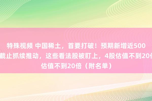 特殊视频 中国稀土，首要打破！预期新增近500万吨！总量截止抓续推动，这些看法股被盯上，4股估值不到20倍（附名单）