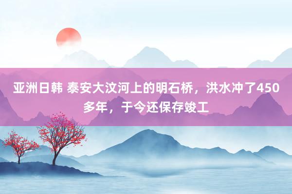 亚洲日韩 泰安大汶河上的明石桥，洪水冲了450多年，于今还保存竣工