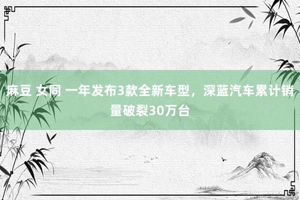 麻豆 女同 一年发布3款全新车型，深蓝汽车累计销量破裂30万台