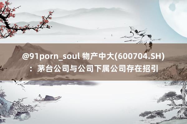 @91porn_soul 物产中大(600704.SH)：茅台公司与公司下属公司存在招引