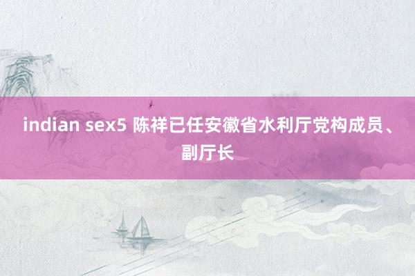 indian sex5 陈祥已任安徽省水利厅党构成员、副厅长