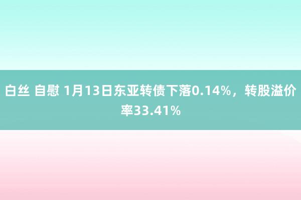 白丝 自慰 1月13日东亚转债下落0.14%，转股溢价率33.41%